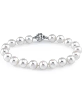 8.0-8.5mm White Freshwater Pearl Bracelet - AAA Quality