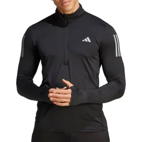 adidas Own The Run Half Zip Long Sleeve Mens Running Top - Black