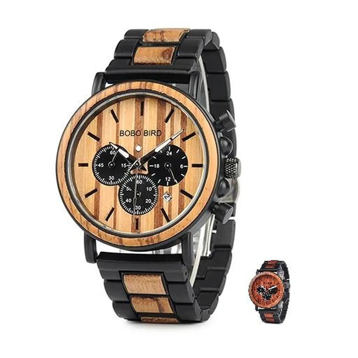 BBWood™ Men's Genuine Wooden Luxury Military Quartz Wrist Wood Watch