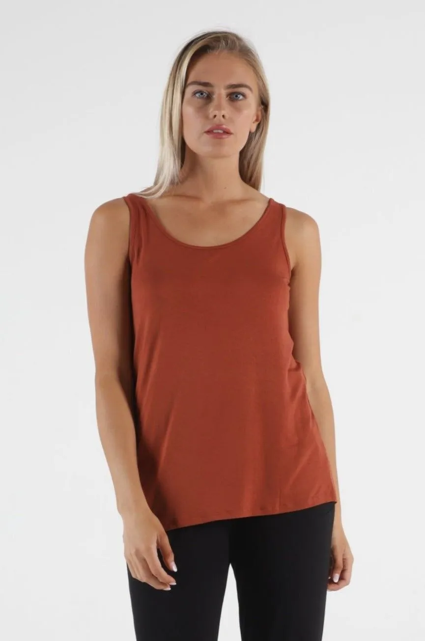 Betty Basics Dallas Reversible Tank in Terracotta