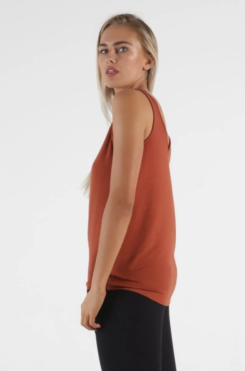 Betty Basics Dallas Reversible Tank in Terracotta