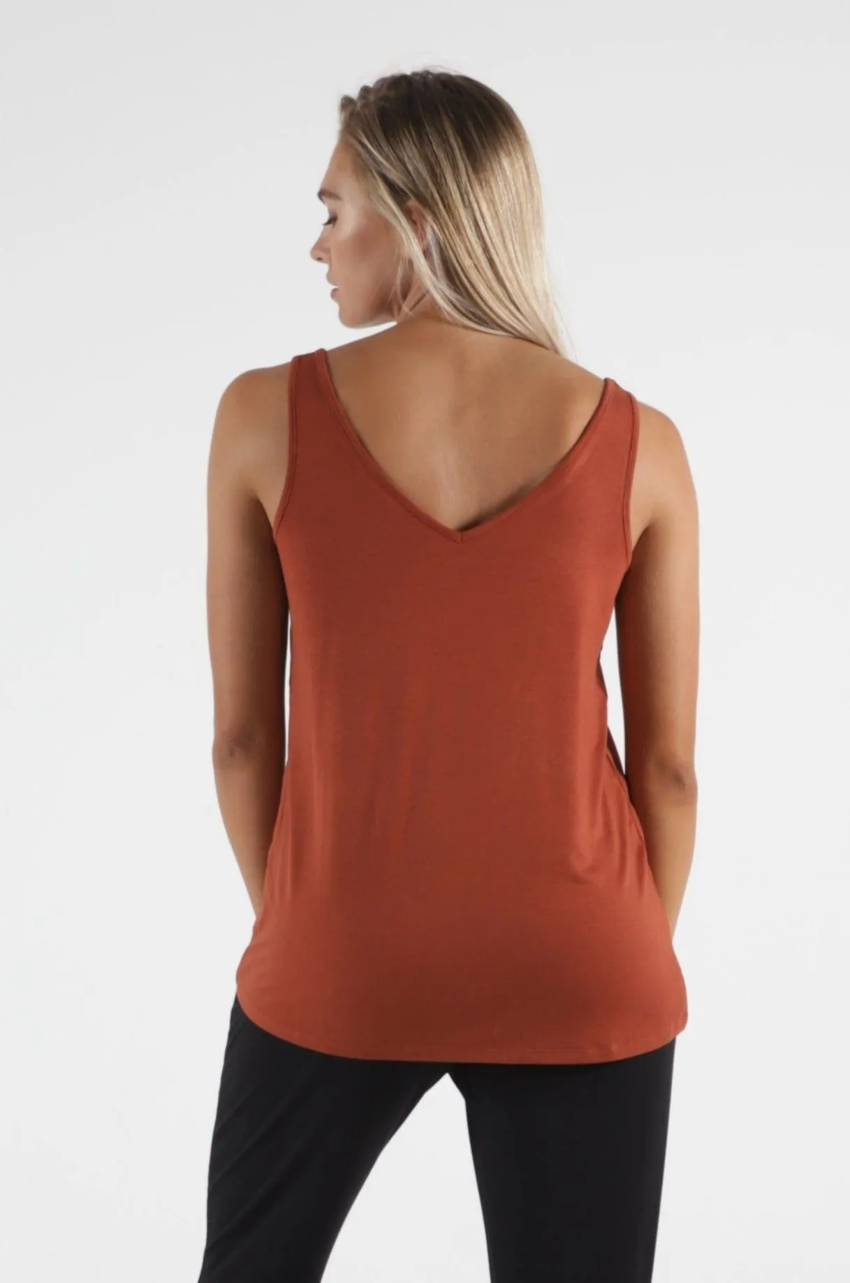 Betty Basics Dallas Reversible Tank in Terracotta