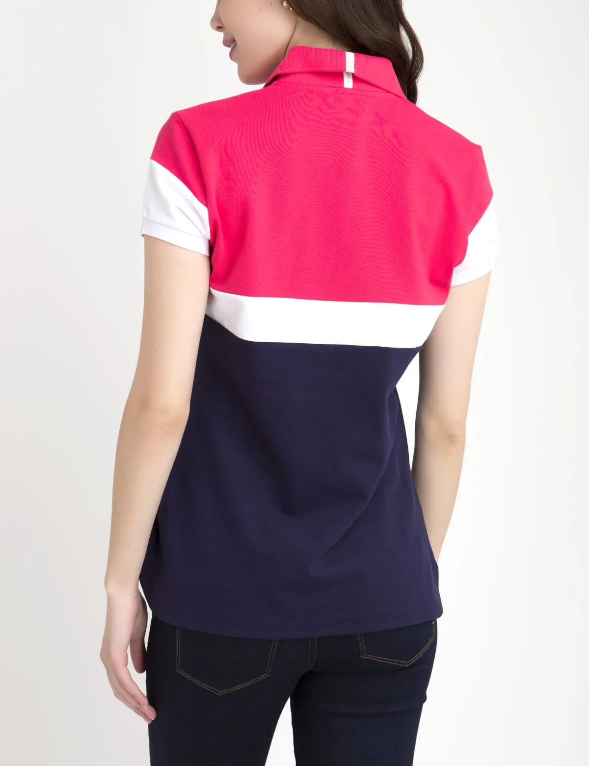 COLORBLOCK ZIP POLO SHIRT