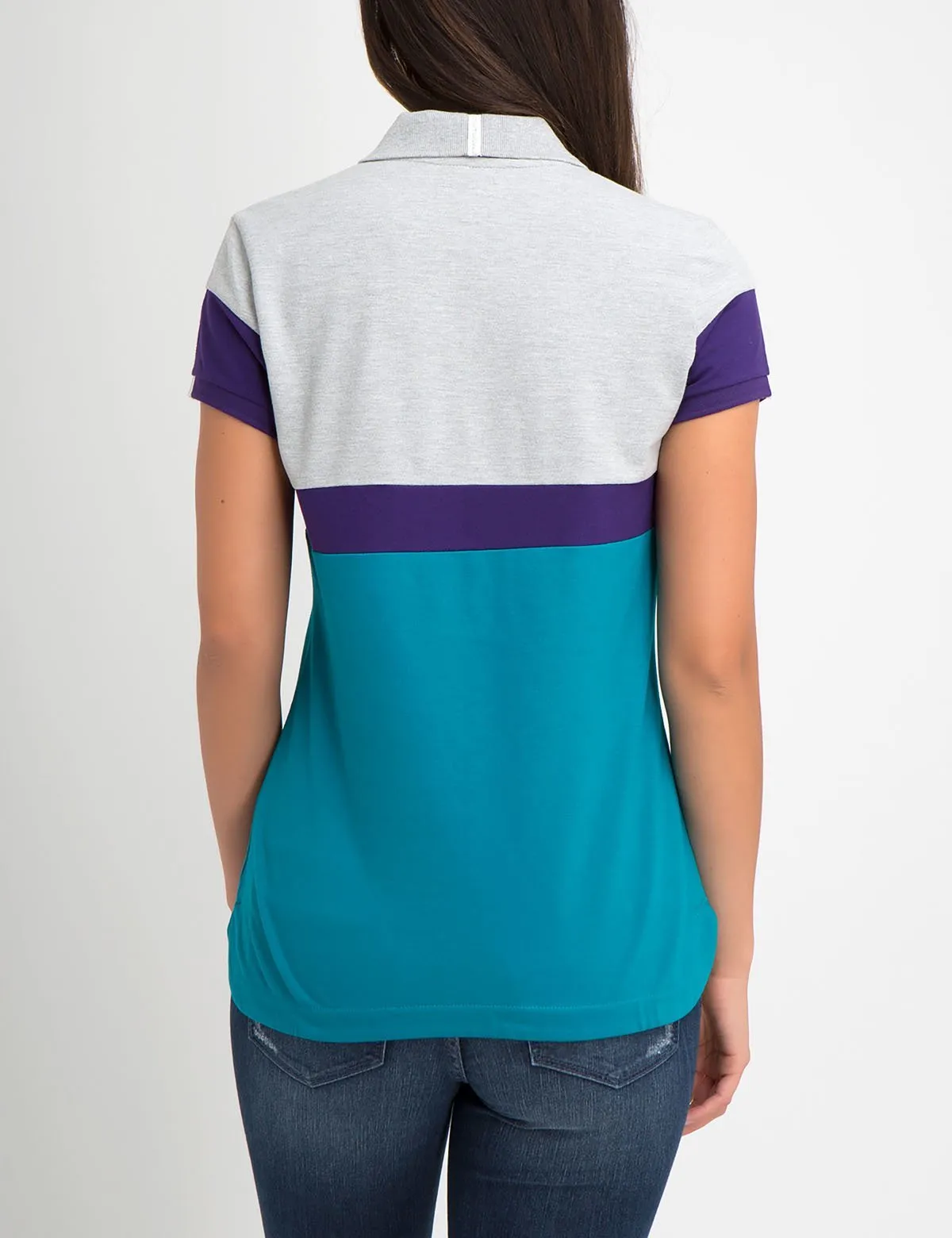 COLORBLOCK ZIP POLO SHIRT