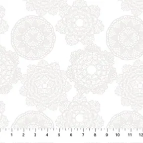 Fabric Pigment White 24902-10 from the Tea for Two Collection by Northcott Studio