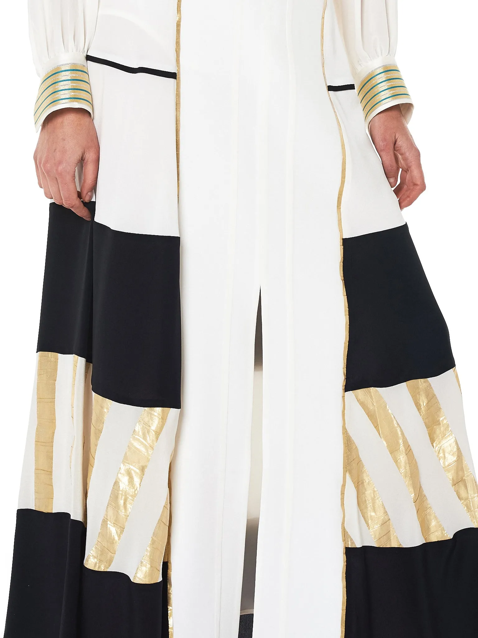 'Ionia' Paneled Maxi Skirt (CLSK090-IONIA-IVORY)