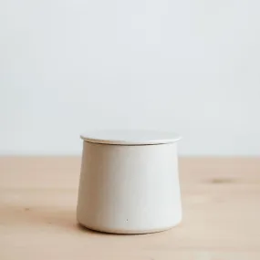 Minimal Stoneware Butter Keeper - Raw Finish