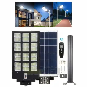 SMAXPro™ Commercial Solar Street Light   Pole/Remote: 1600W, 1152 LED Solar Wall Lamp