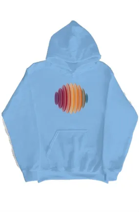 SMF 3D Retro Carolina Blue Sunset Hoodie