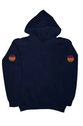 SMF 3D Retro Navy Sunset Hoodie