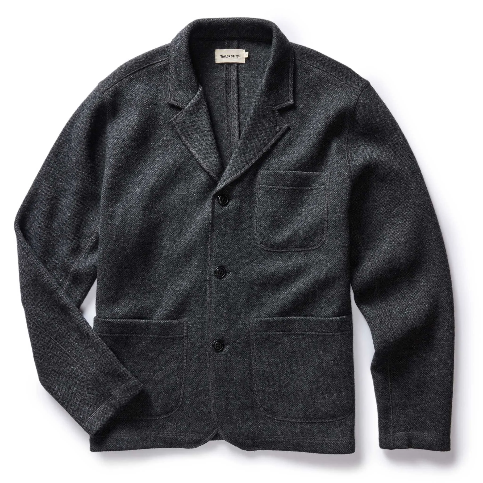 The Evans Blazer in Charcoal Birdseye Wool